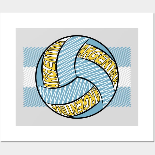 Argentina Volleyball Art Wall Art by Designoholic